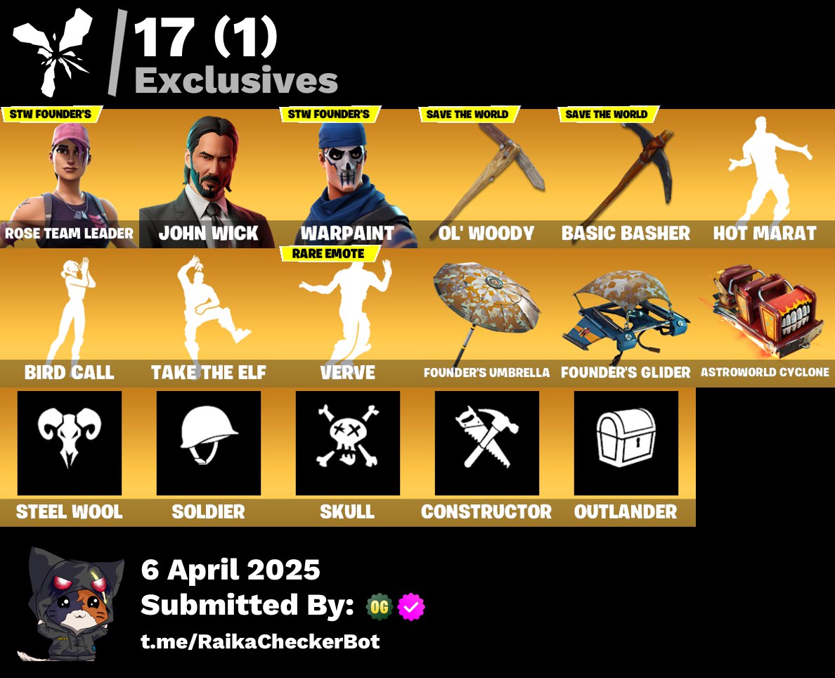 Account PC/PSN/XBOX 74 skins | OG STW | John Wick