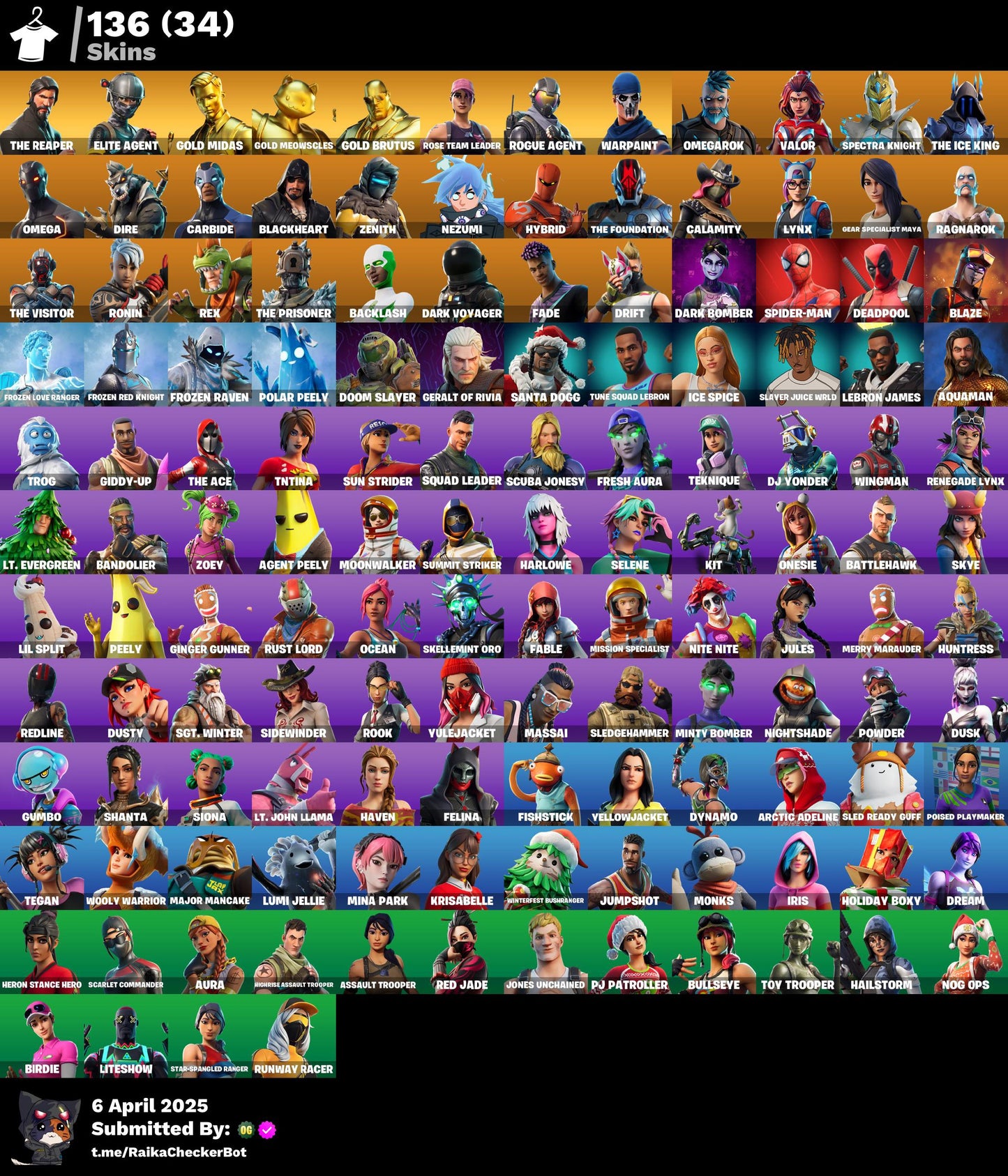 Account PC/PSN/XBOX 136 skins | OG STW | The Reaper | Take The L