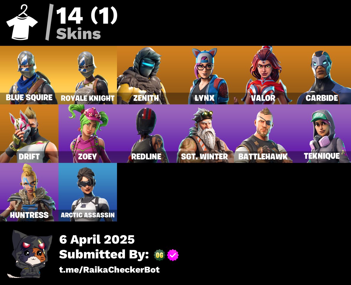 Account PC/PSN/XBOX 14 skins | Blue Squire | Royale Knight