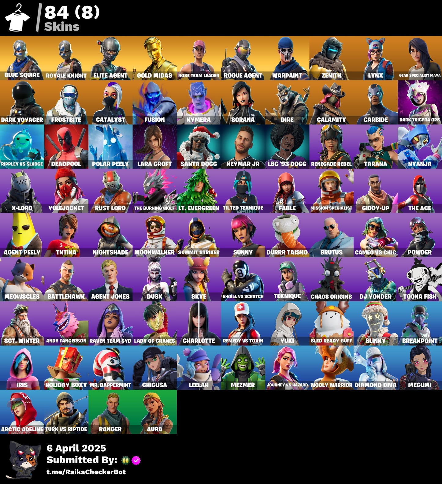 Account PC/PSN/XBOX 84 skins | OG STW | Blue Squire | Royale Knight | Take The L