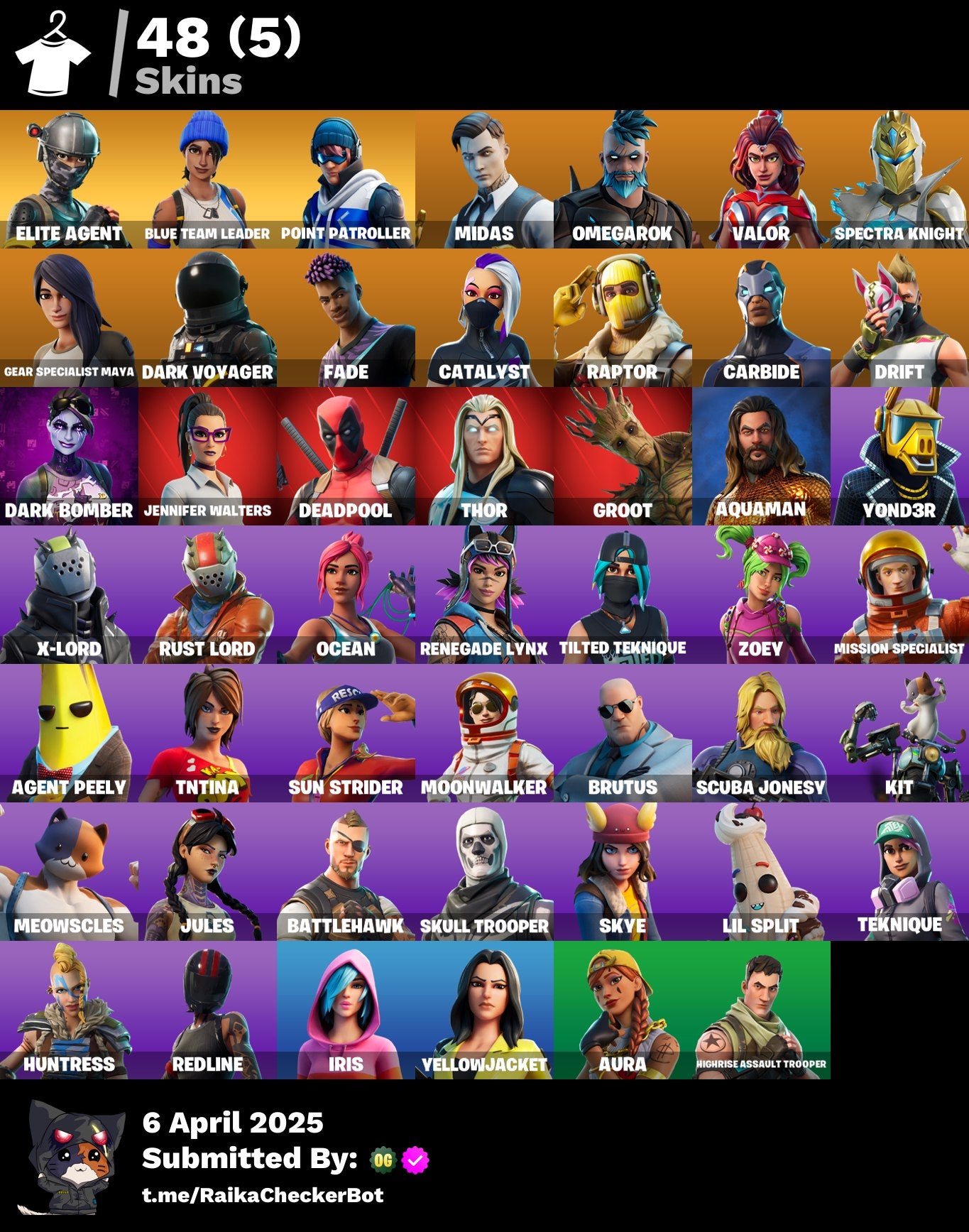 Account PC/PSN/XBOX 48 skins | Elite Agent | Take The L