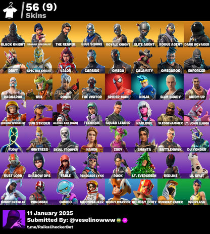 Account [PC/PSN/XBX] 56 skins | Black Knight |  The Reaper | Take The L