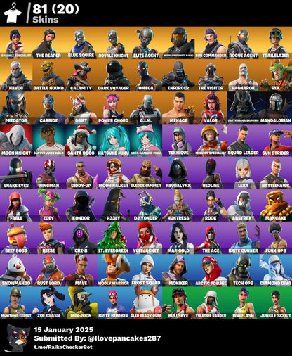 Account [PC/PSN/XBOX] 81 skins | Sparkle Specialist | The Reaper | Mako | Take The L | 120 VB