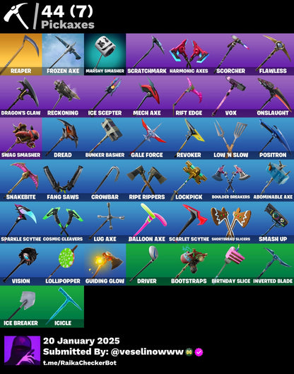 Account [PC/PSN/XBOX] 84 skins ||| Fishstick (World Cup) | Royale Bomber