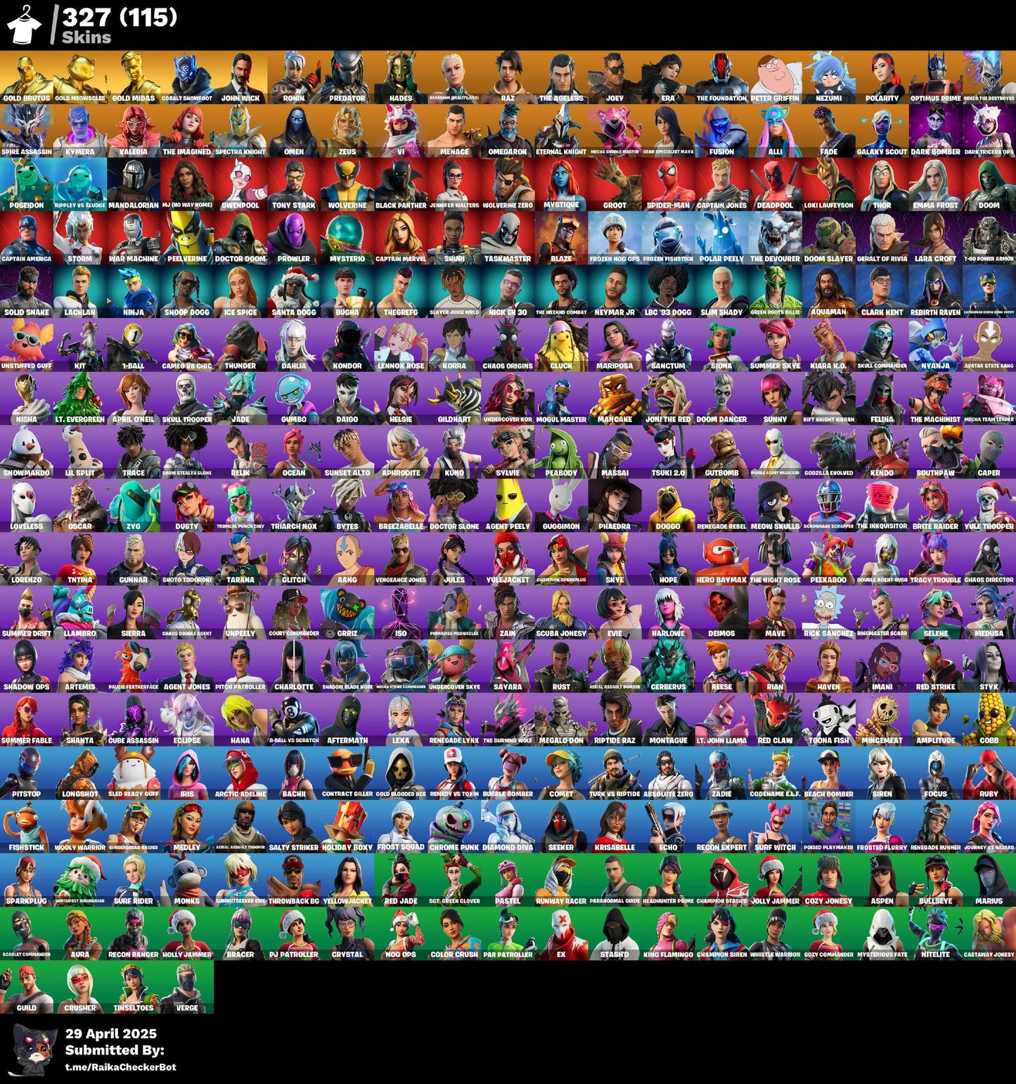 Account [PC/PSN/XBX] 327 skins [PARENTAL 111111] | Merry Mint Axe | Aerial Assault Trooper | Gold Brutus | Gold Meowscles | Gold Midas | Cobalt Snowfoot | John Wick | Ronin | Leviathan Axe 320 VB