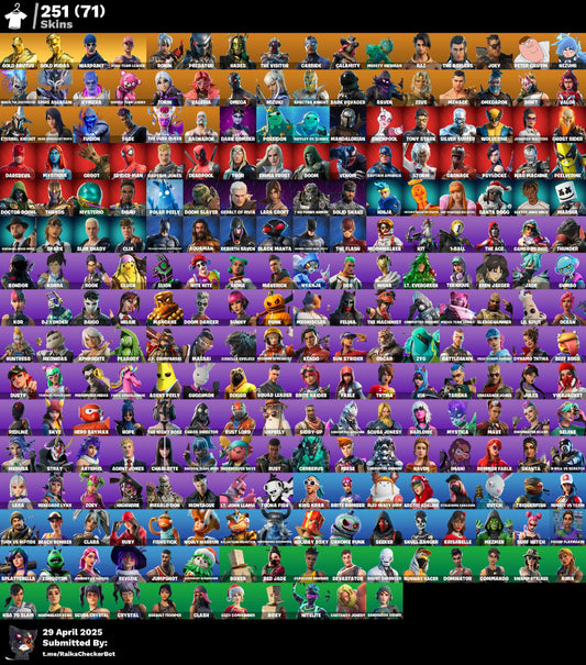 Account [PC/PSN/XBX] 251 skins [PARENTAL] | OG STW | Take The L | Gold Brutus | Gold Midas | Ronin 160 VB
