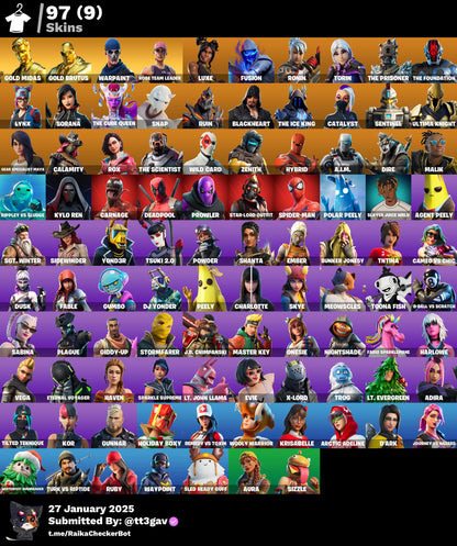 Account [PC/PSN/XBX] 97 skins | OG STW Fusion Lynx