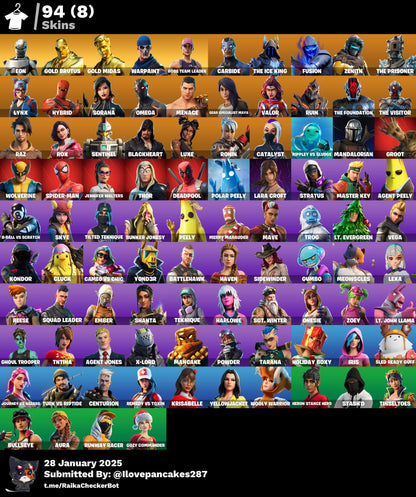 Account [PC/PSN/XBOX] 94 skins | OG STW | Eon | Gold Midas | 310 VB