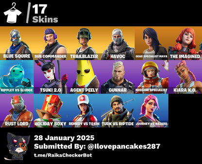 Account [PC/PSN/XBOX] 17 skins | Blue Squire | Sub Commander | Trailblazer | 1650 VB