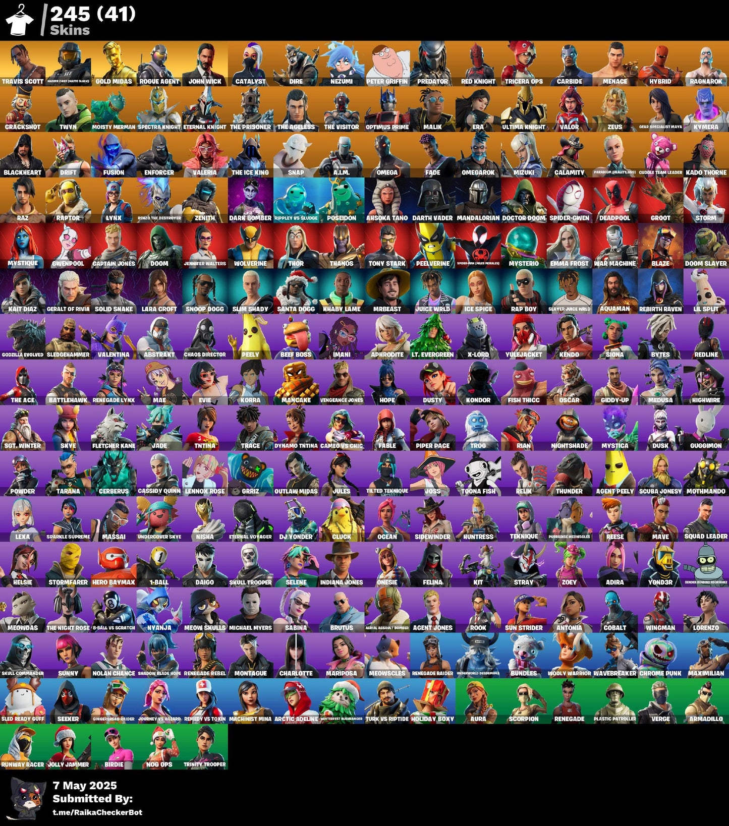 Account [PC/XBX/PSN] 245 skins | Travis Scott | | Master Chief (Matte Black) | Rogue Agent 500 VB