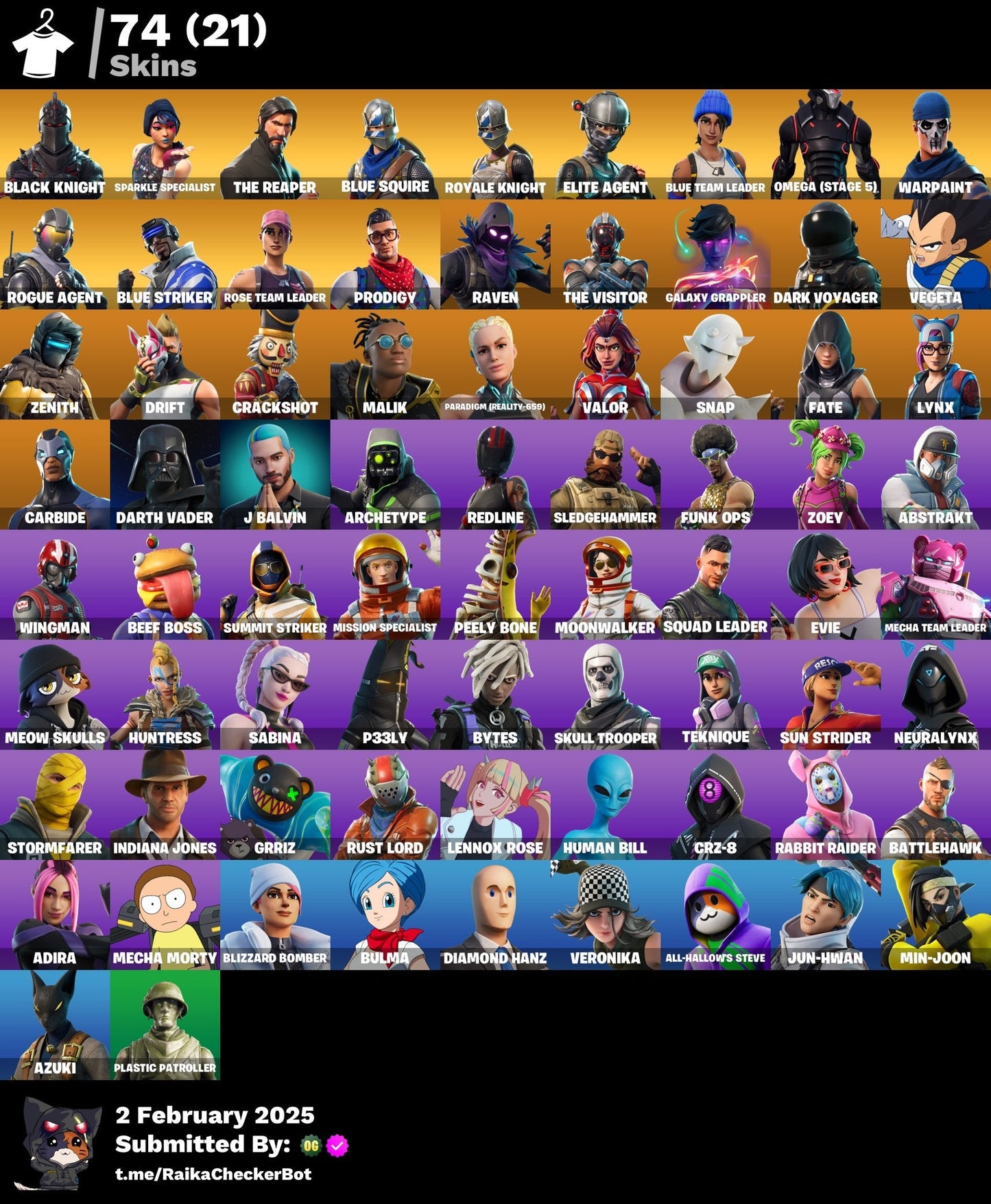 Account [PC/PSN/XBX] 74 skins | OG STW | Black Knight | The Reaper | Take The L