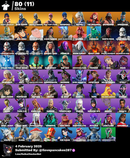 Account [PC/PSN/XBOX] 80 skins | MAX OG STW | Floss | Mako |  300 VB