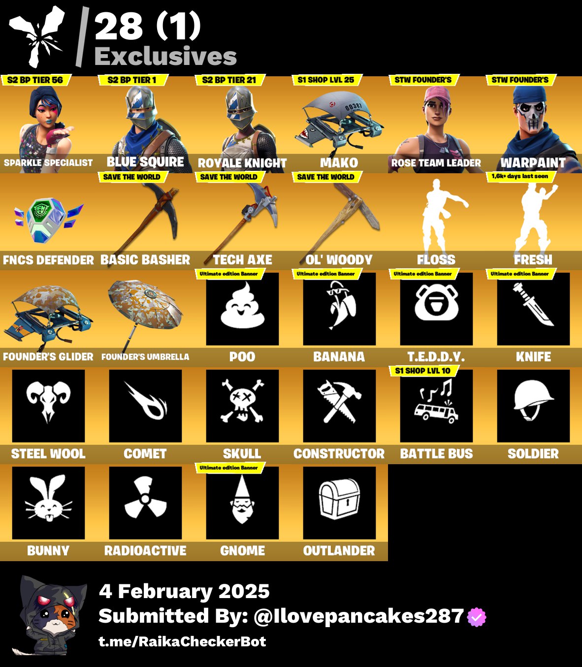 Account [PC/PSN/XBOX] 80 skins | MAX OG STW | Floss | Mako |  300 VB