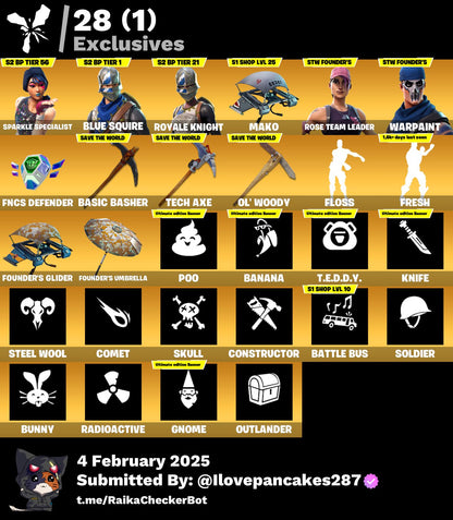 Account [PC/PSN/XBOX] 80 skins | MAX OG STW | Floss | Mako |  300 VB