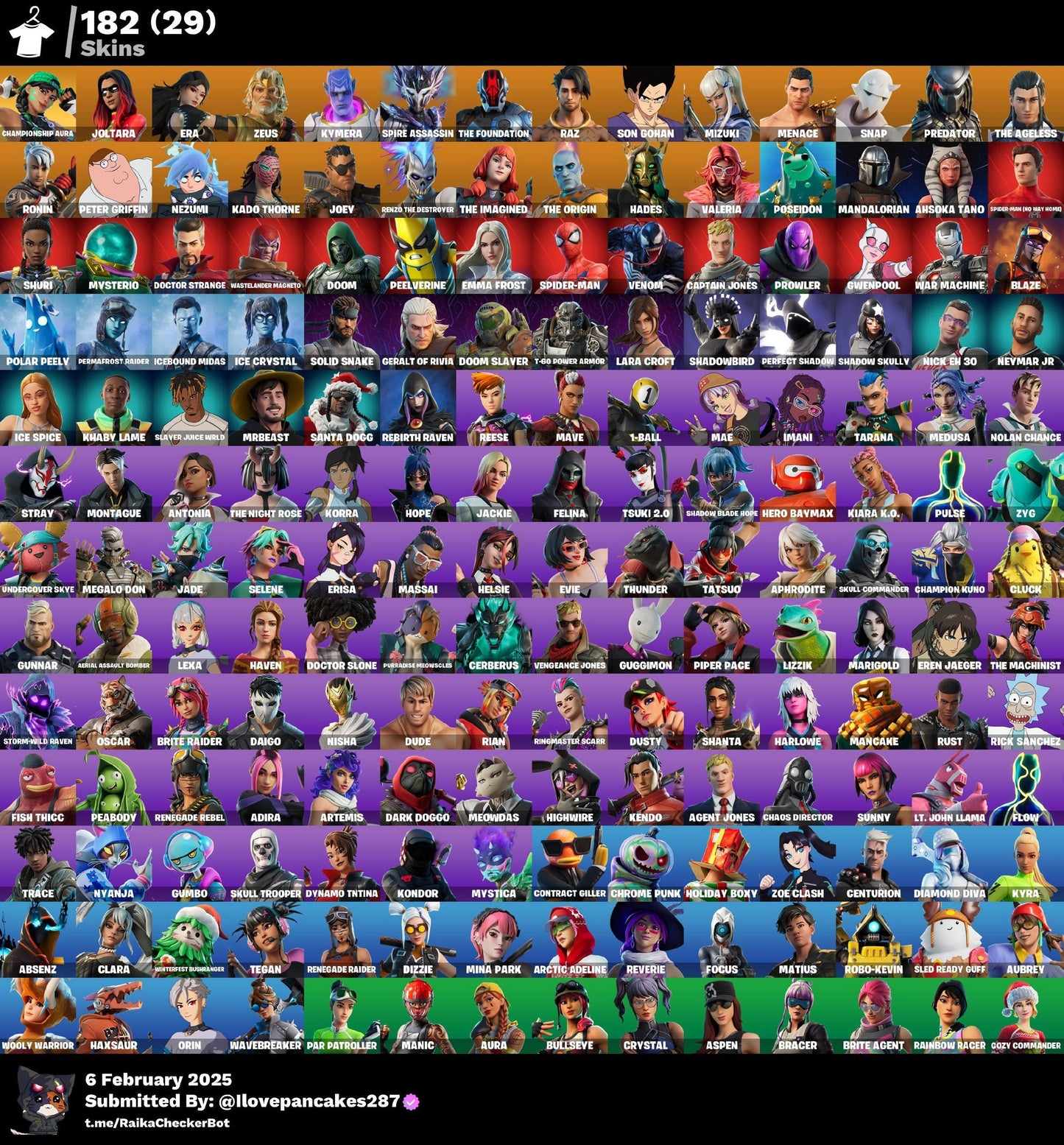 Account [PC/PSN/XBOX] 182 skins | Renegade Raider | Championship Aura | 50 VB