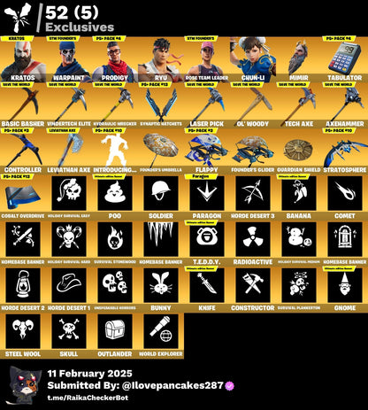 Account [PC/PSN/XBOX] 18 skins | MAX OG STW (FP5)| Kratos | 2145 VB