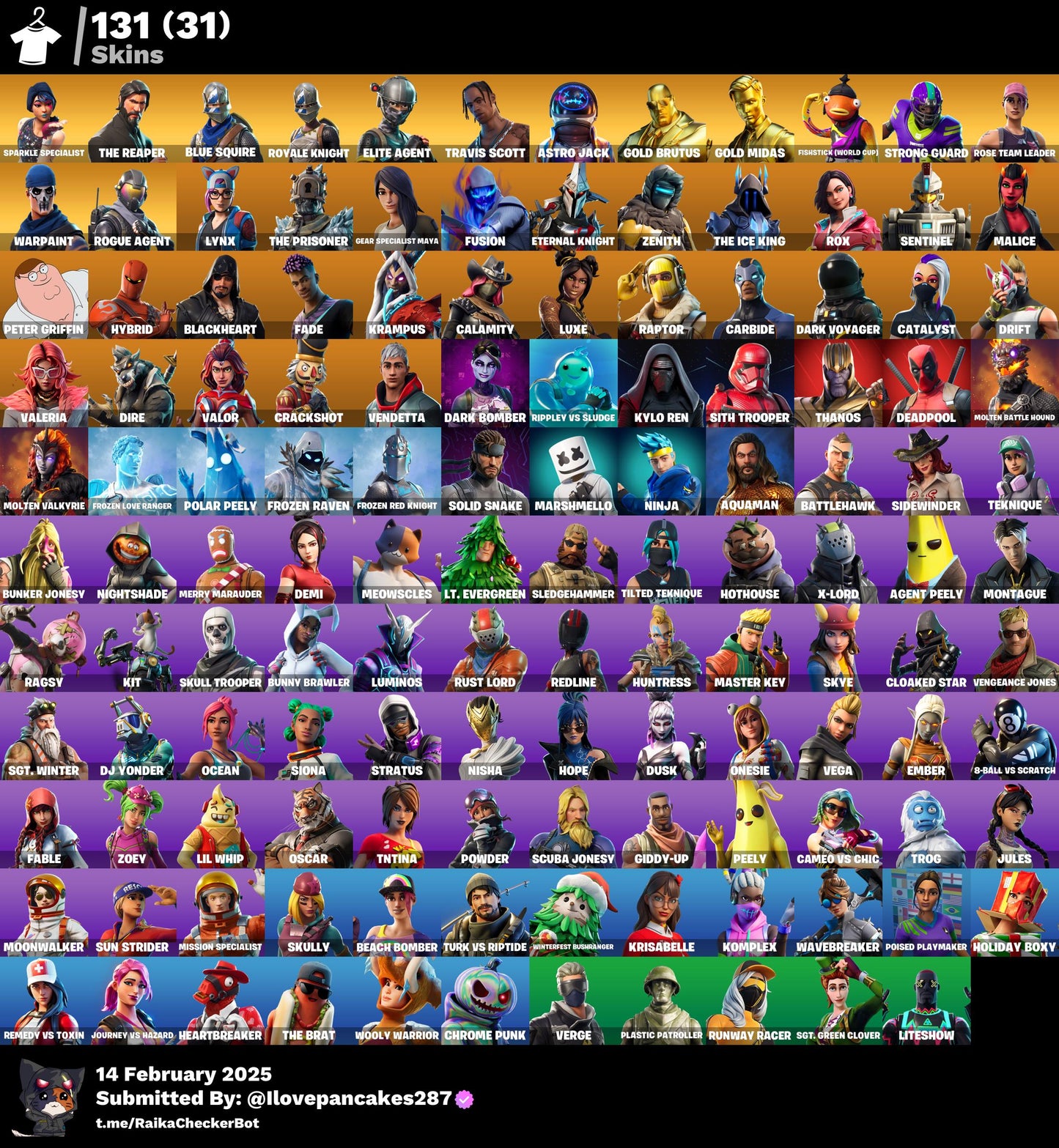 Account [PC/PSN/XBOX] 131 skins | OG STW | Sparkle Specialist | The Reaper | Travis Scott | Astro Jack | 2055 VB
