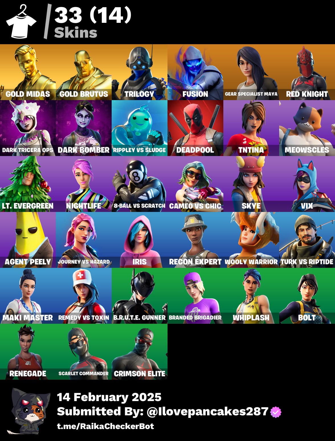 Account [PC/PSN/XBOX] 33 skins | Gold Midas | Gold Brutus | Trilogy | 500 VB