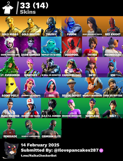 Account [PC/PSN/XBOX] 33 skins | Gold Midas | Gold Brutus | Trilogy | 500 VB