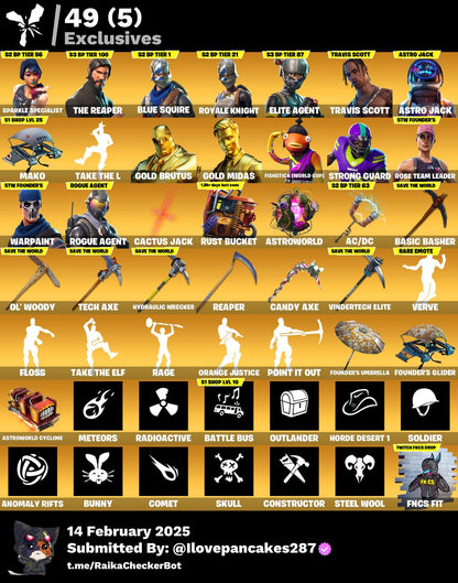 Account [PC/PSN/XBOX] 131 skins | OG STW | Sparkle Specialist | The Reaper | Travis Scott | Astro Jack | 2055 VB