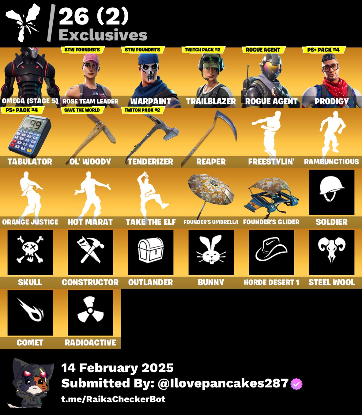 Account [PC/PSNXBOX] 45 skins | MAX OG STW (FP5) | Omega (stage 5)