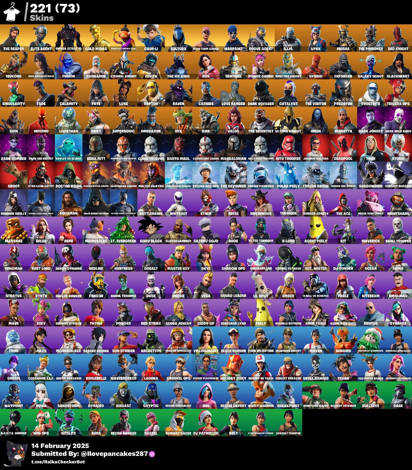 Account [PC/XBOX] 221 skins | OG STW | The Reaper | Merry Mint Axe | Omega (stage 5) |  385 VB