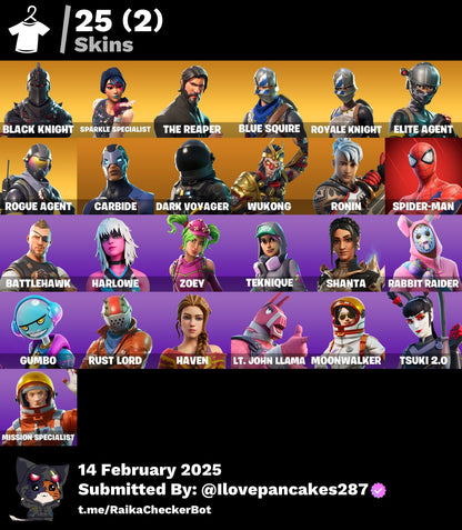 Account [PC/PSN/XBOX] 25 skins | Black Knight | The Reaper | 200 VB