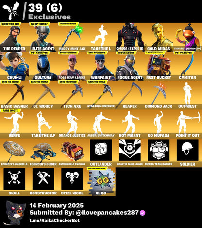 Account [PC/XBOX] 221 skins | OG STW | The Reaper | Merry Mint Axe | Omega (stage 5) |  385 VB