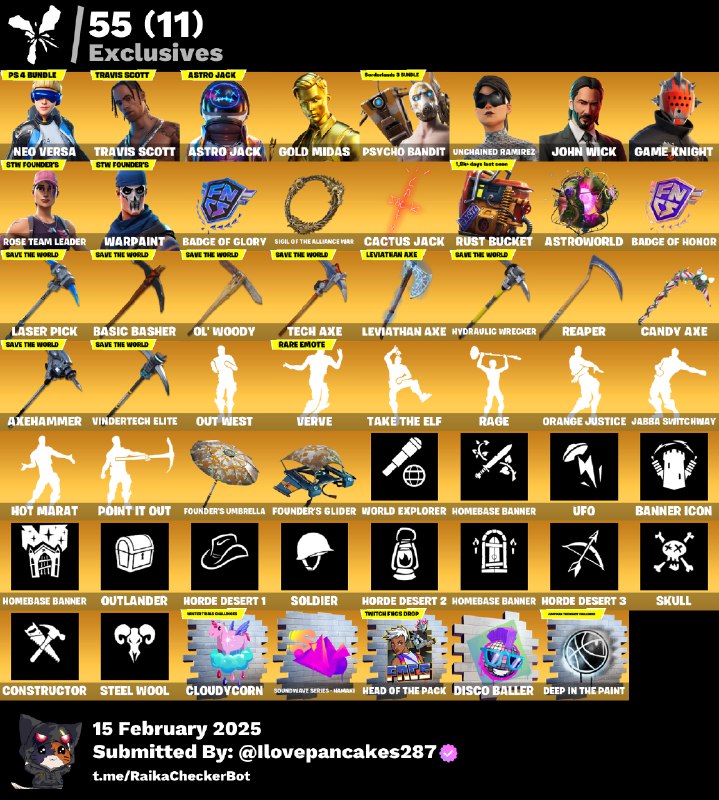 Account [PC/PSN/XBOX] 373 skins | MAX OG STW (FP3) | Travis Scott | Astro Jack | Psycho Bandit | Leviathan Axe | 1590 VB
