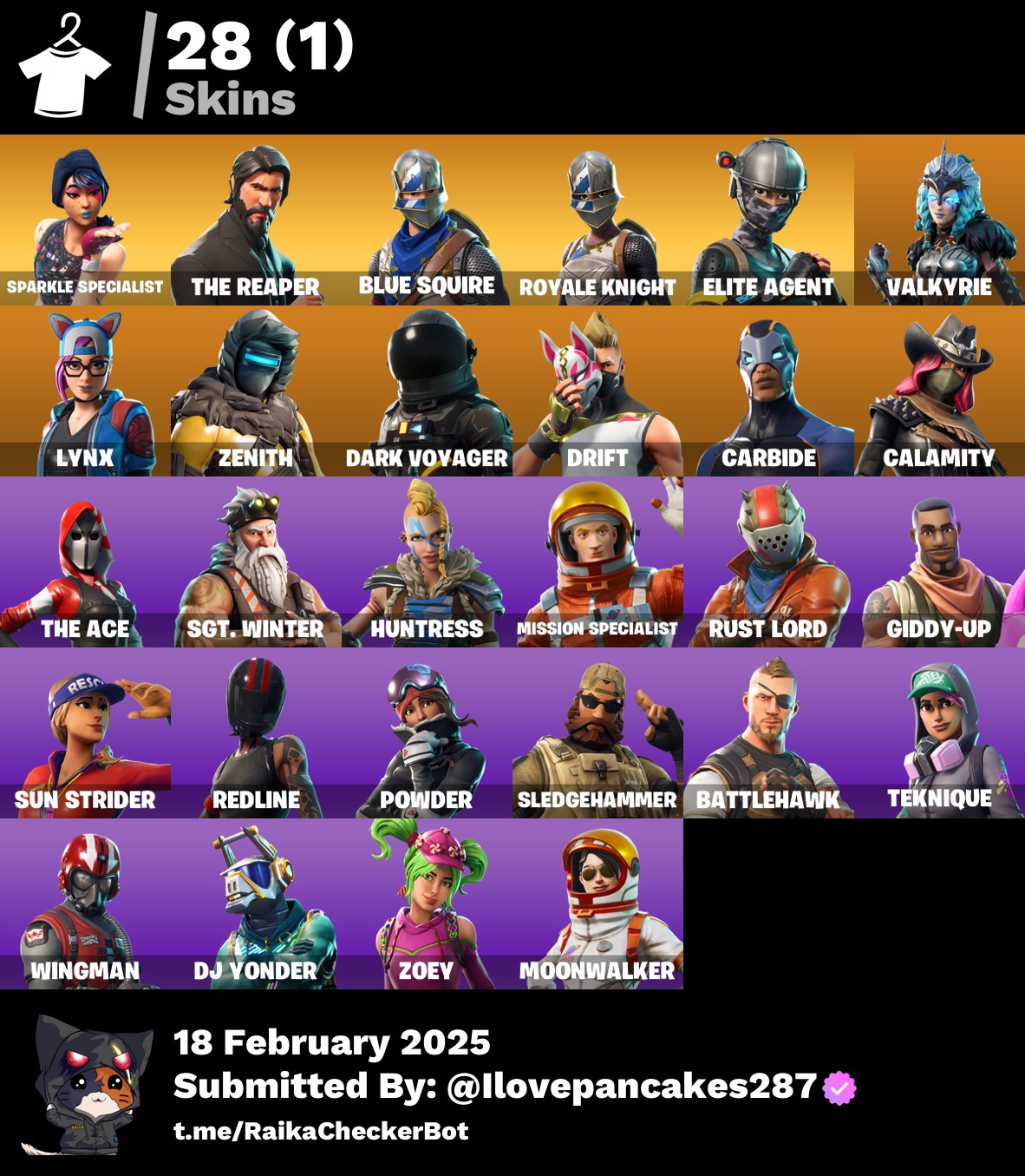 Account [PC/PSN/XBOX] 28 skins | Sparkle Specialist | The Reaper | 1275 VB