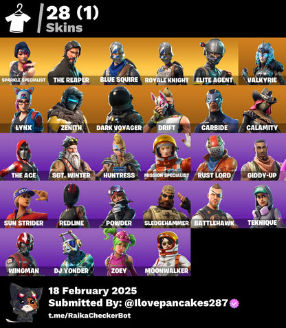 Account [PC/PSN/XBOX] 28 skins | Sparkle Specialist | The Reaper | 1275 VB