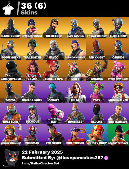 Account [PC/PSN/XBOX] 36 skins | Black Knight |  The Reaper | 650 VB