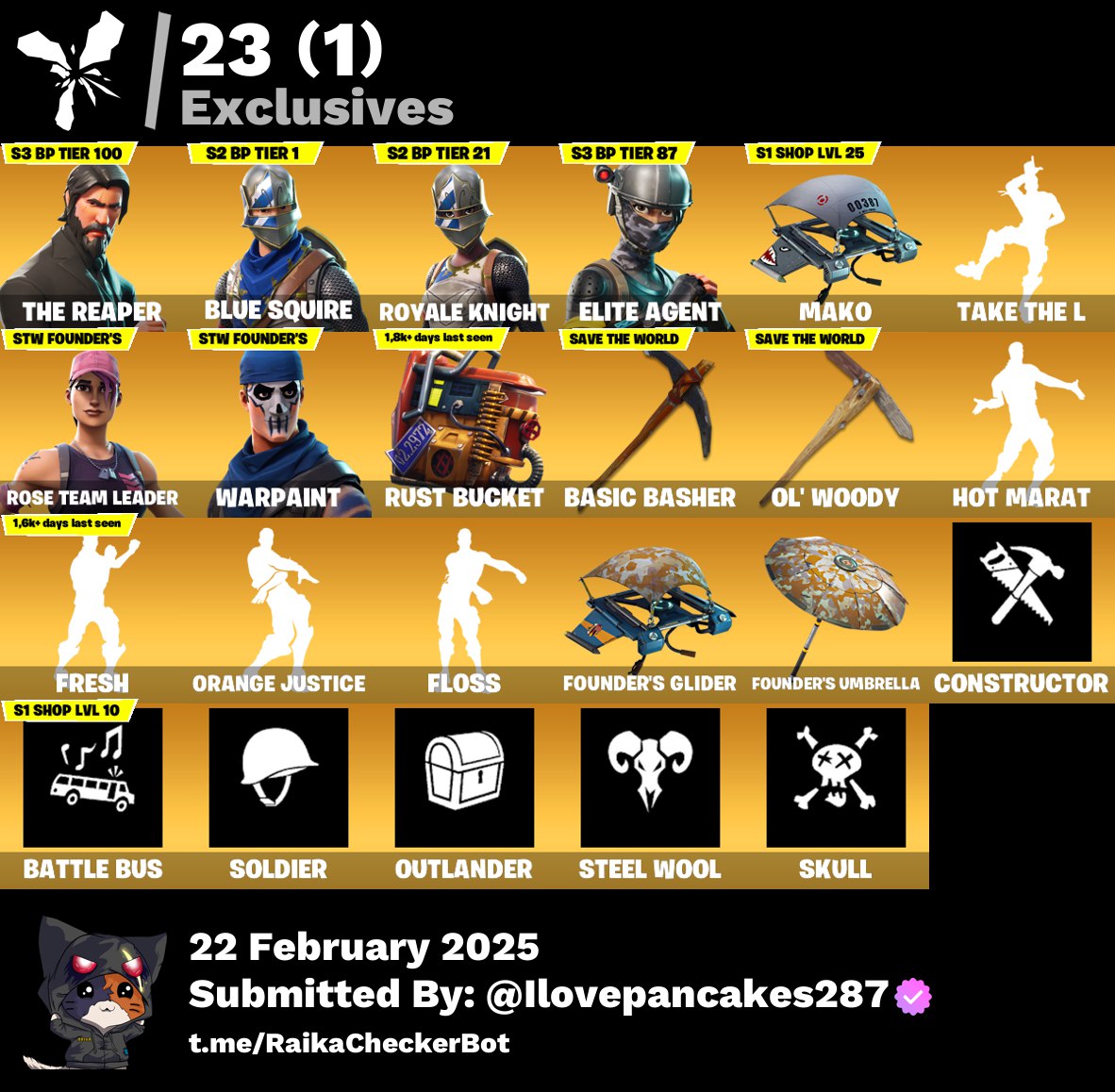 Account [PC/PSN/XBOX] 37 skins | OG STW | The Reaper | Blue Squire | Royale Knight |  700 VB