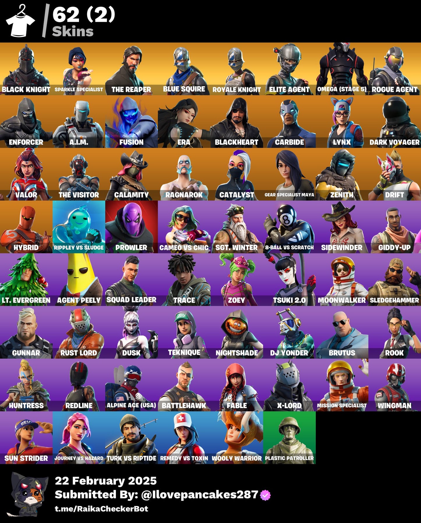 Account [PC/PSN/XBOX] 62 skins | Black Knight | The Reaper |  Omega (stage 5) | 300 VB