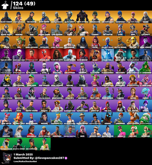 Account [PCPSN/XBOX] 124 skins | OG STW | Black Knight | The Reaper |  Omega (stage 5) | 480 VB