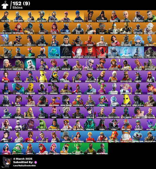 Account [PC/PSN/XBOX] 152 skins | OG STW | The Reaper | Blue Squire | Royale Knight | 615 VB