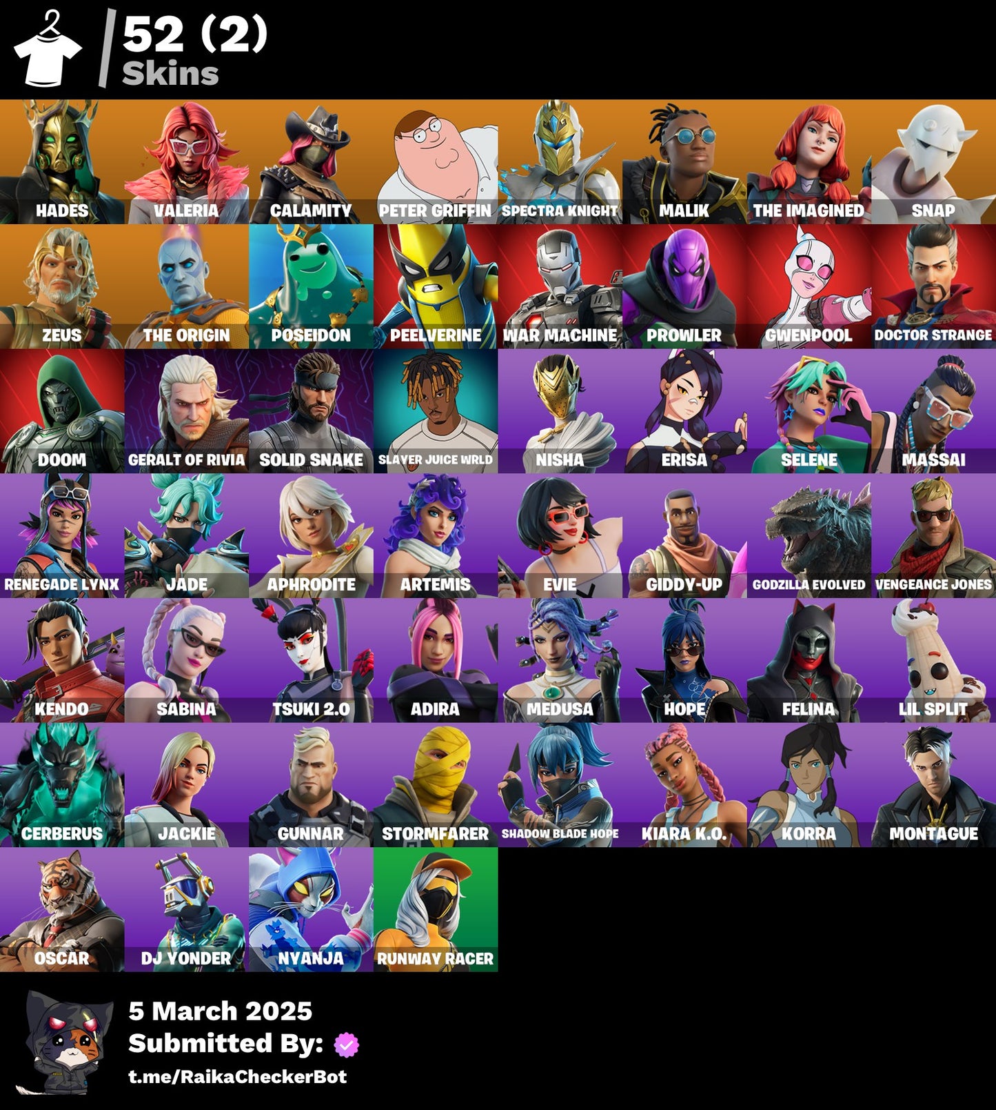 Account [PC/PSN/XBOX] 52 skins | Hades | Valeria | 350 VB