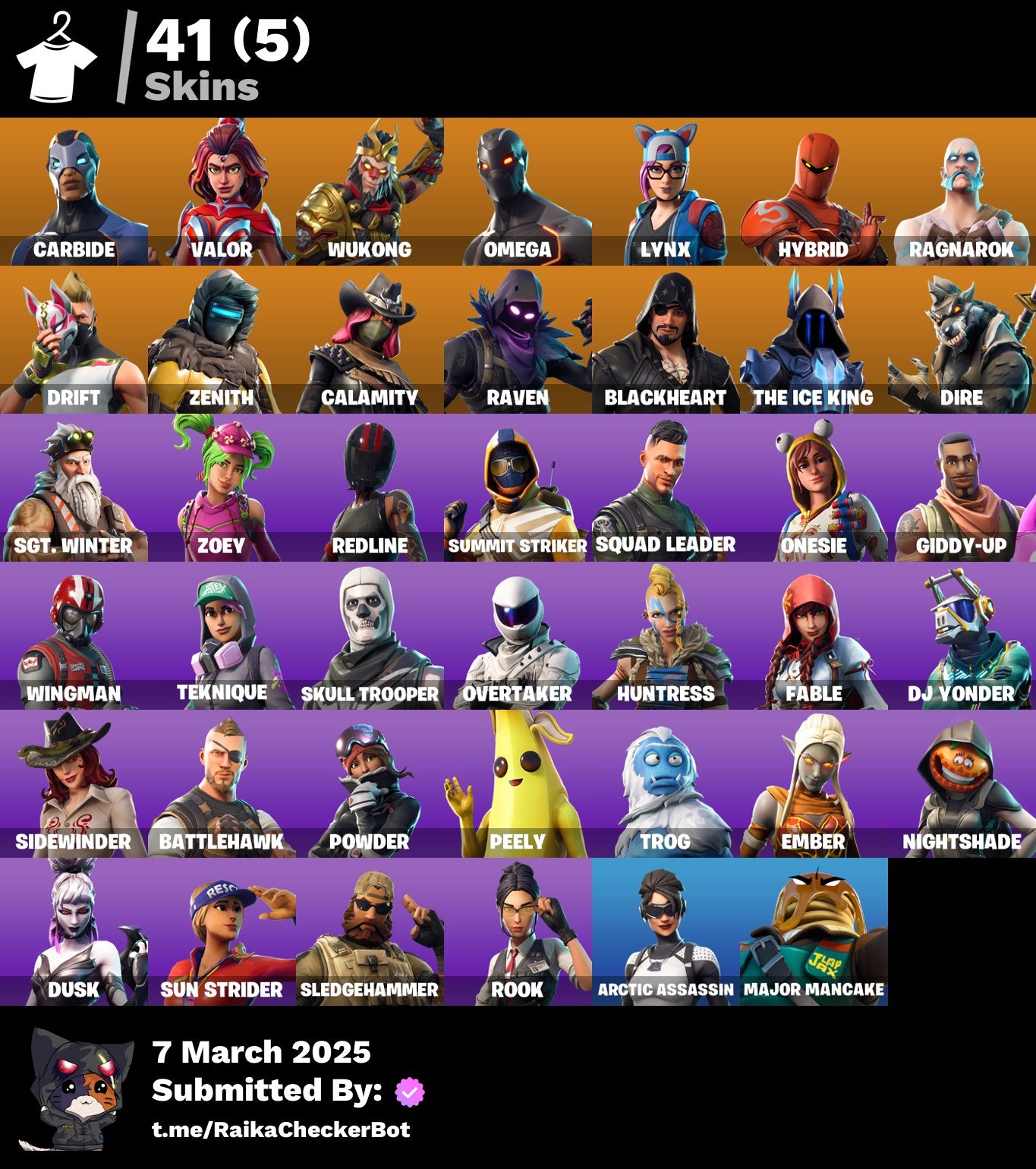 Account [PC/PSN/XBOX] 41 skins | Carbide | Valor | Wukong | 800 VB