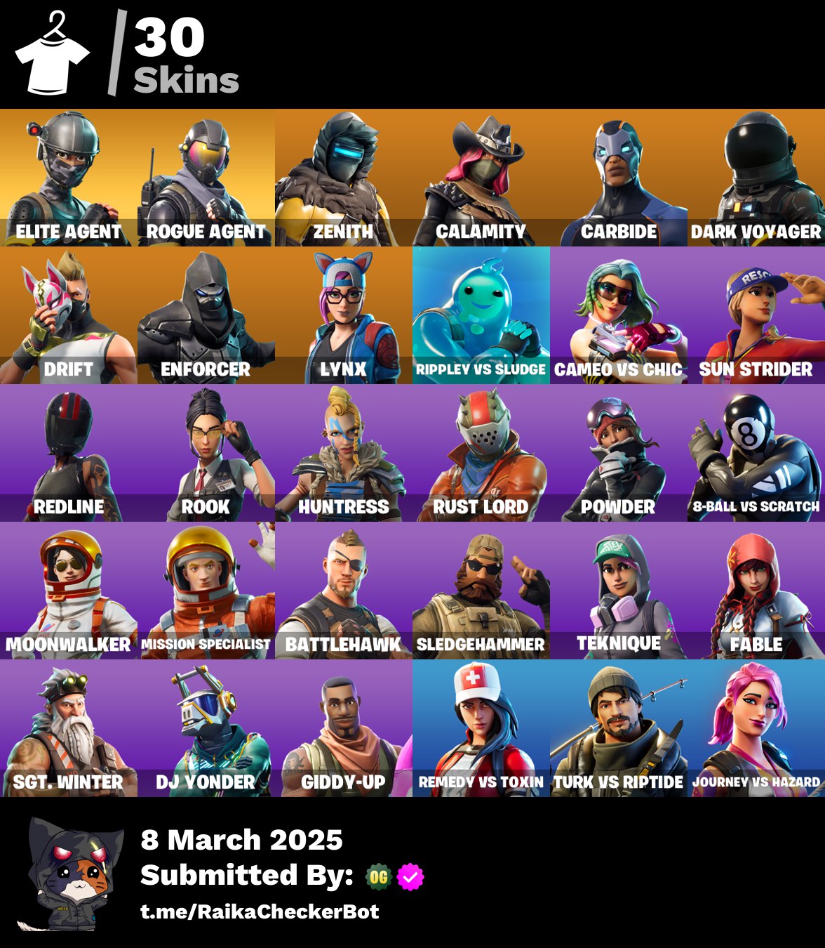 Account 30 skins | Elite Agent | Take The L