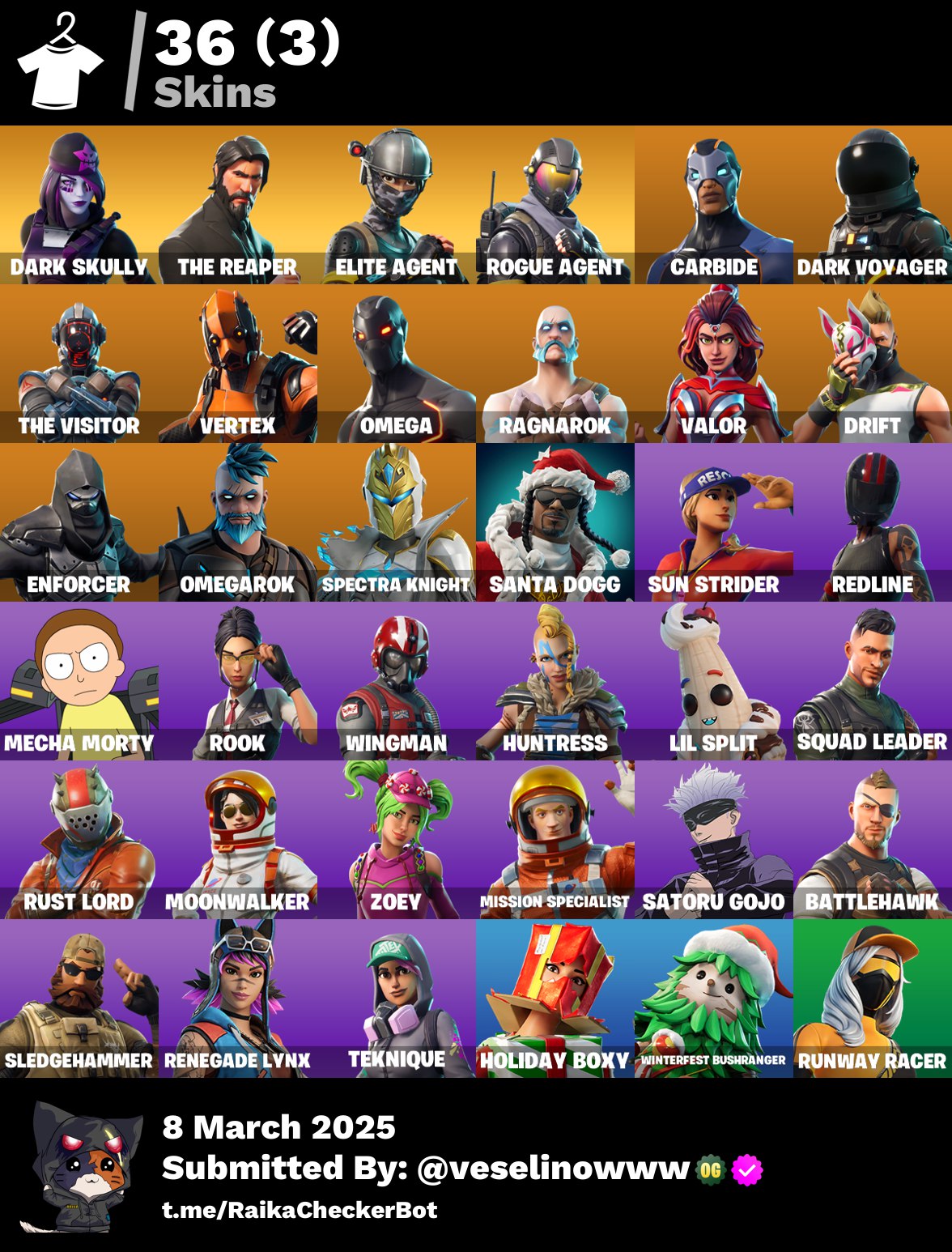 Account 36 skins | Dark Skully | The Reaper | Take The L | 3450 VB