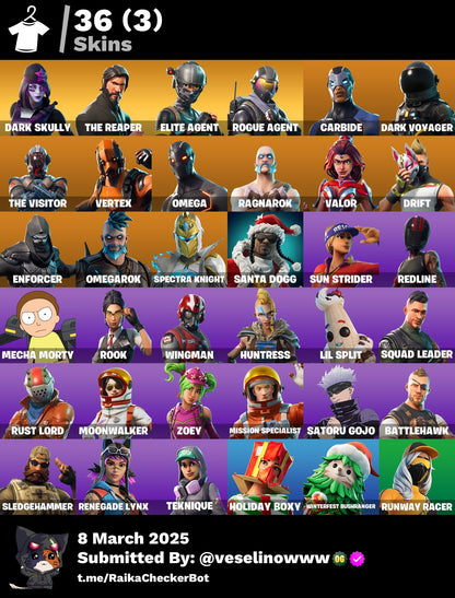 Account 36 skins | Dark Skully | The Reaper | Take The L | 3450 VB