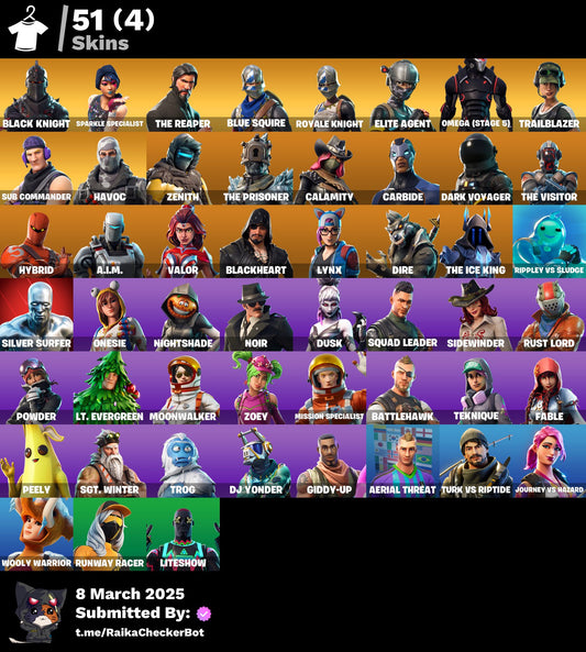 Account [PCPSN/XBOX] 51 skins | Black Knight | The Reaper | Omega (stage 5) | 1000 VB