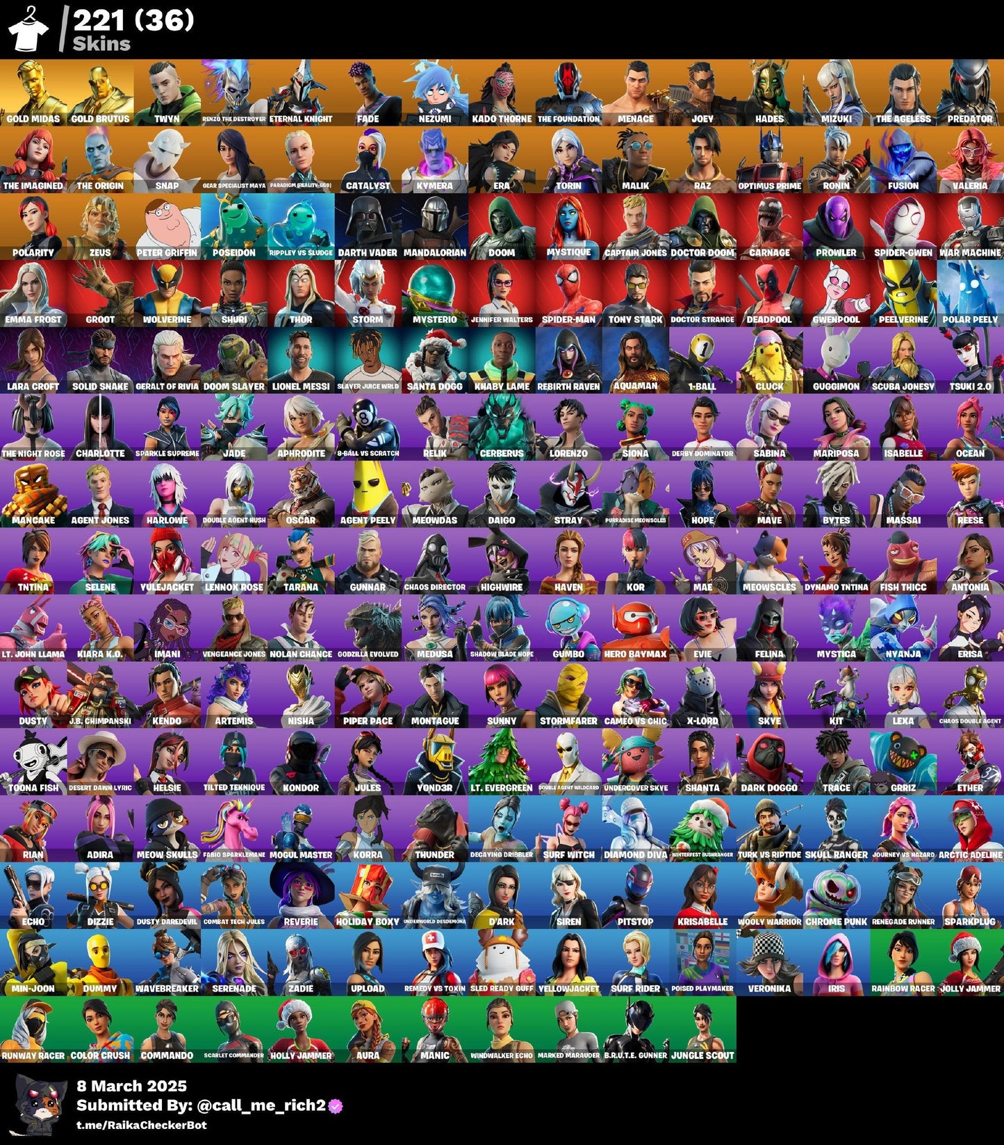 Account [PC/PSN/XBX] 221 skins | Gold Midas | Gold Brutus | Twyn Fade