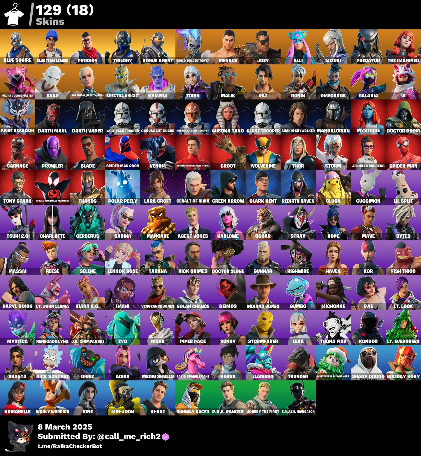 Account [PC/PSN/XBX] 129 skins | Blue Squire | Blue Team Leader | Rogue Agent | Menace