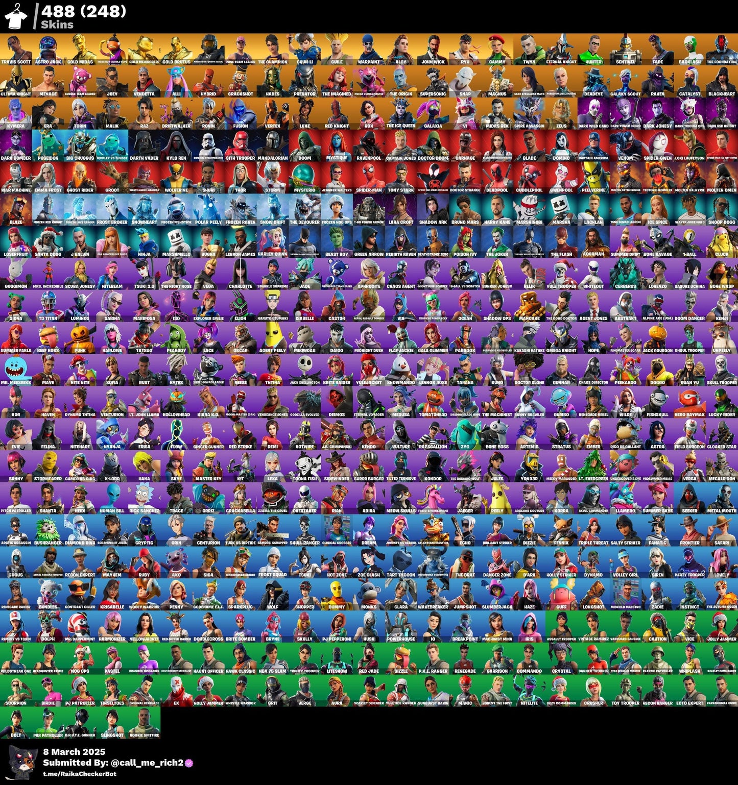 Account [PC/PSN/XBX] 488 skins | OG STW (Deluxe) | Travis Scott | Astro Jack | Chun-Li | Leviathan Axe 100 VB