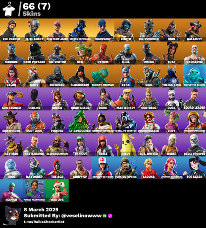 Account 66 skins | OG STW | The Reaper | Take The L | 1370 VB