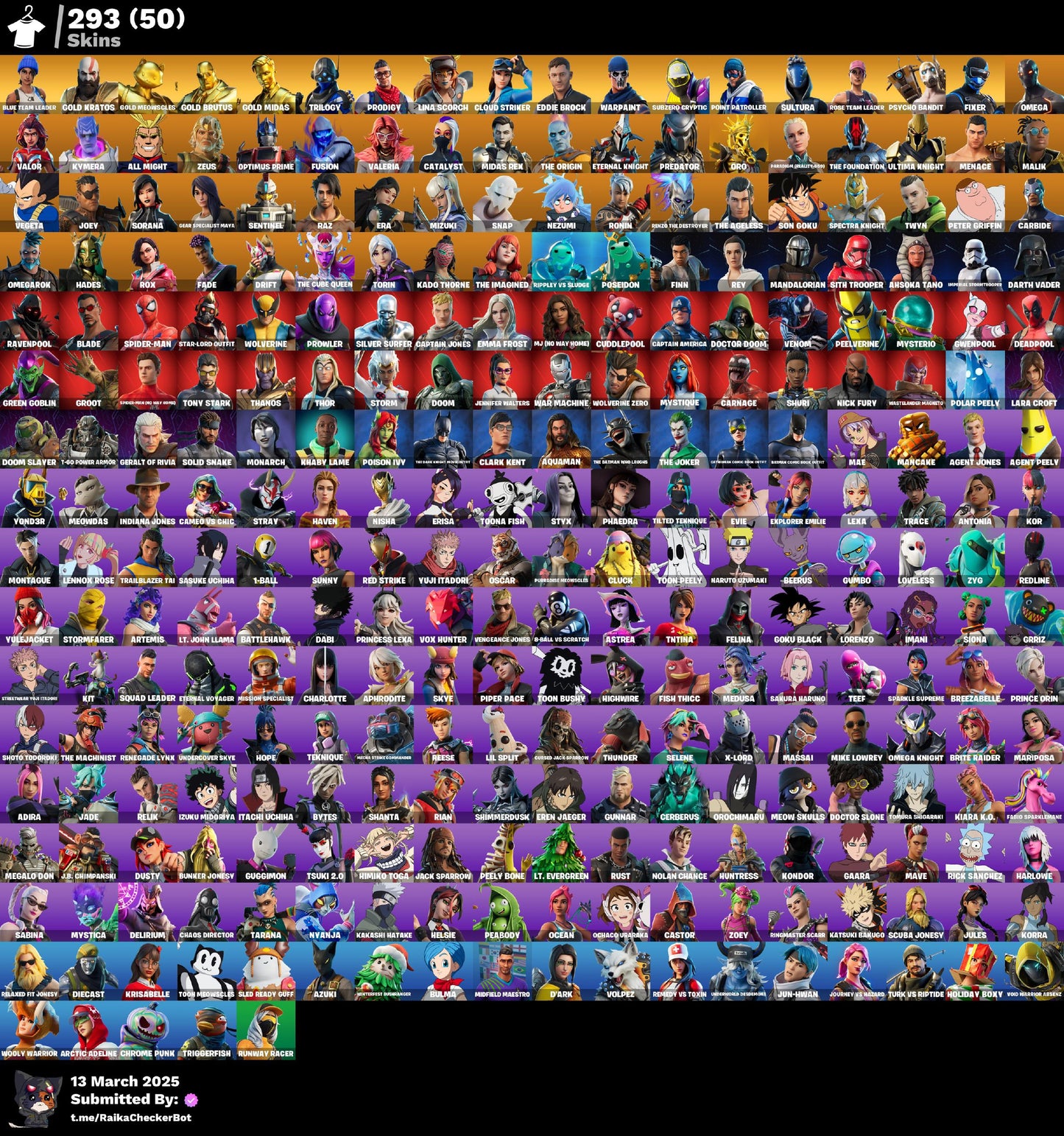 Account [PC/PSN/XBOX] 293 skins | OG STW | Psycho | Gold Kratos | PSN skins