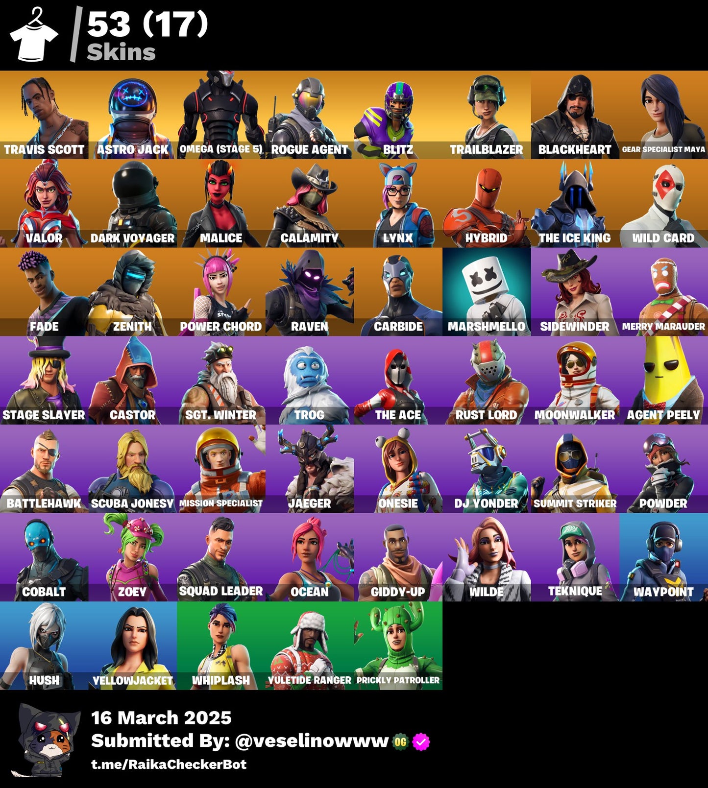 Account [PC/PSN/XBOX] 53 skins | Travis Scott | Astro Jack | Take The L
