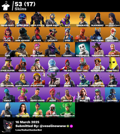 Account [PC/PSN/XBOX] 53 skins | Travis Scott | Astro Jack | Take The L