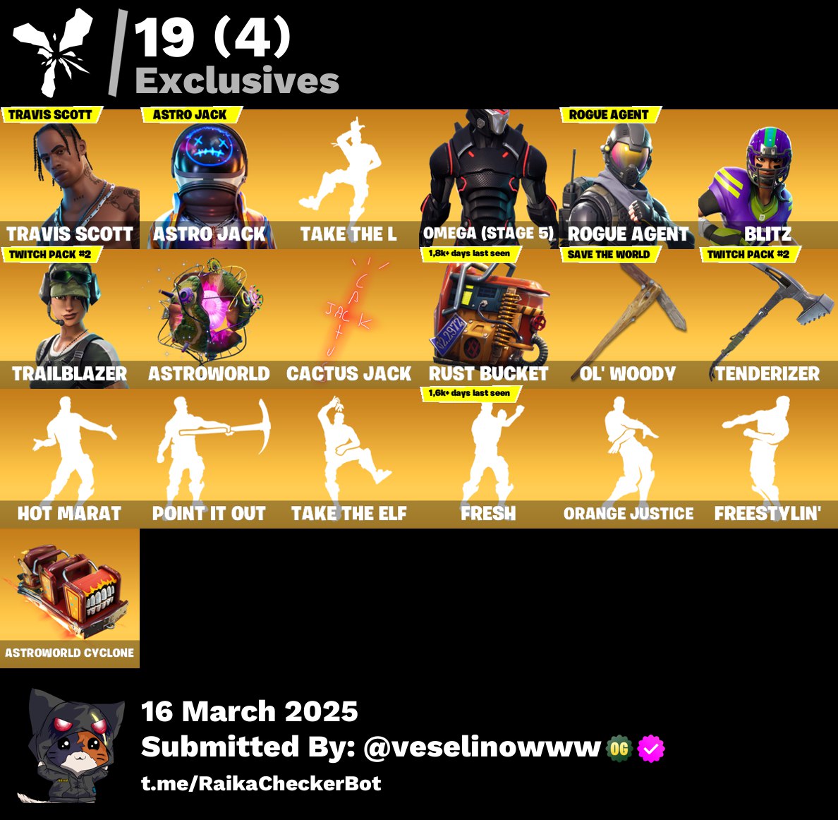 Account [PC/PSN/XBOX] 53 skins | Travis Scott | Astro Jack | Take The L